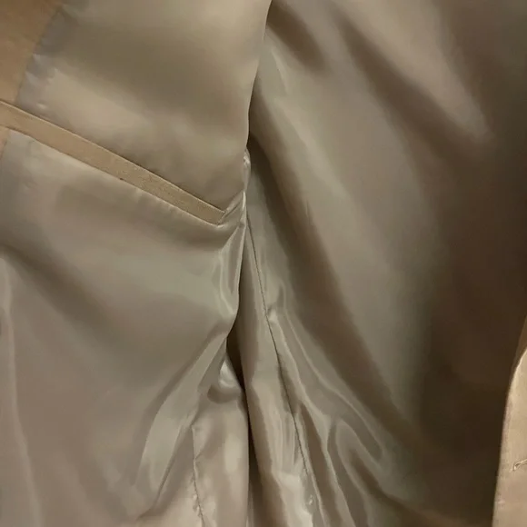 Asos White Mens Boxy Beige Linen Blazer - Picture 3 of 6